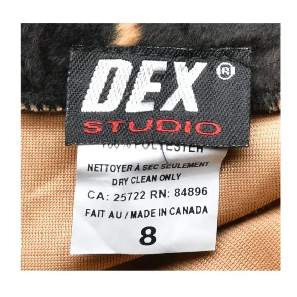 Vintage Faux Fur Giraffe Pattern Pencil Skirt